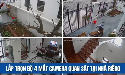 Hệ Thống Camera Giám Sát 4 Mắt Lắp Đặt Tại Nhà Riêng